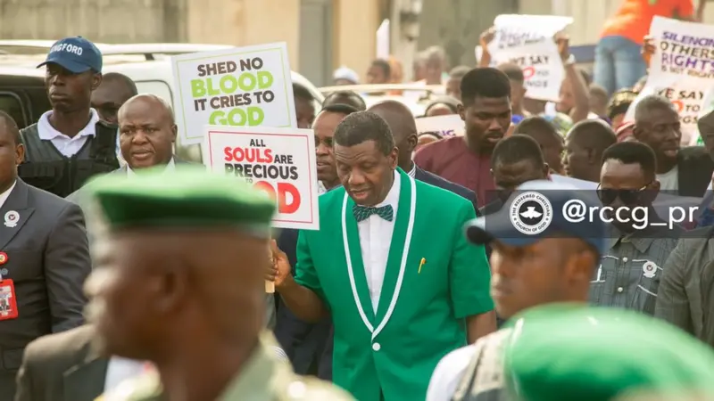 RCCG clarifies Pastor Adeboye's protest photo linked to Jonathan's time