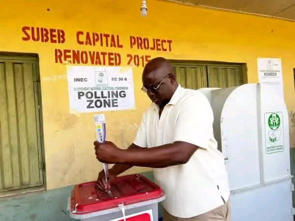 Fayose Votes, Expects Big Win for Oyebanji in Ekiti Election