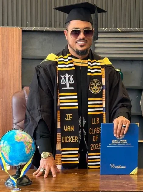 Van Vicker from Ghana gets First Class in Law