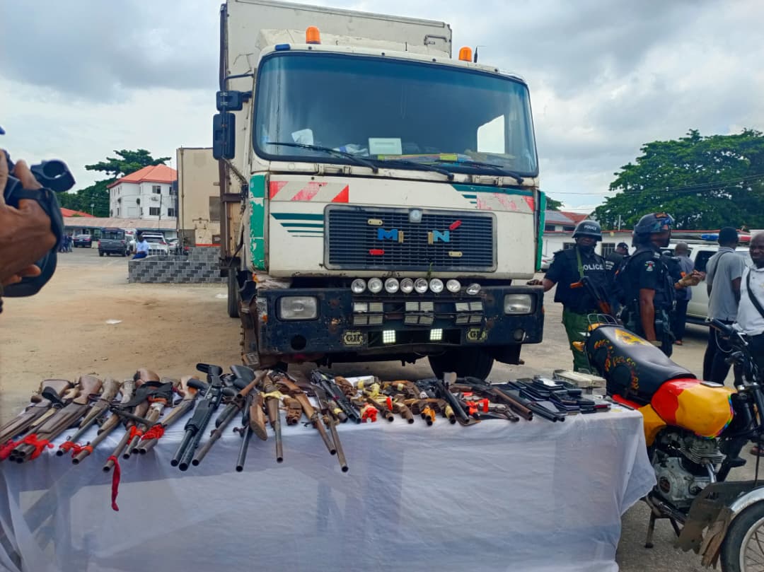 Police stop truck with military uniforms and drugs, arrest four in Lagos