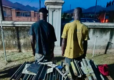 Police arrest two for stealing government property in Abia