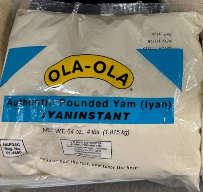 Canada pulls Ola-Ola pounded yam over hidden milk allergen
