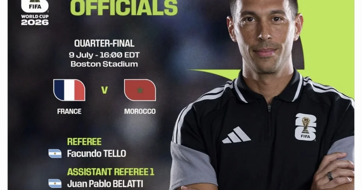 FIFA picks all-Argentine referees for France vs Morocco quarter-final