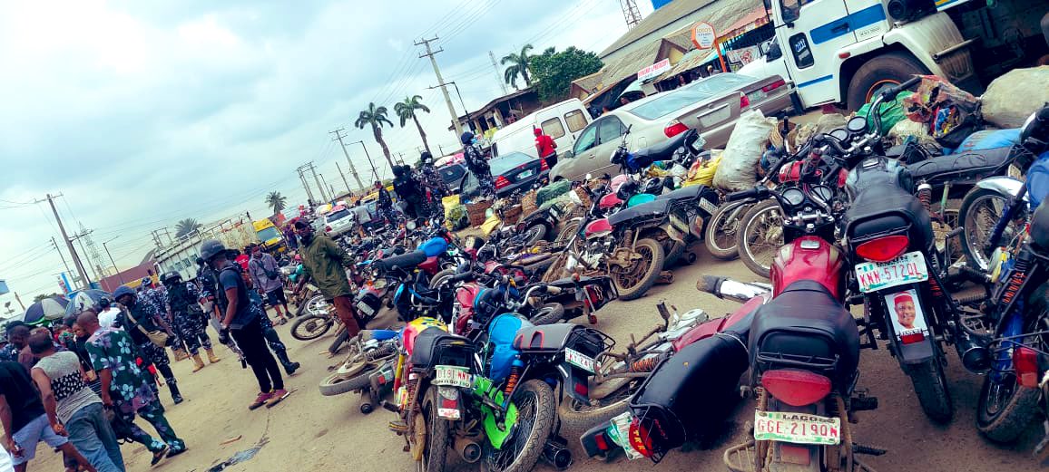 Lagos task force seizes 309 motorcycles