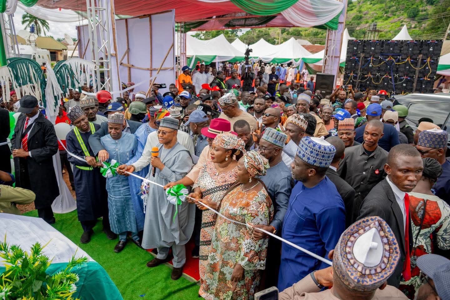 Governor Sani opens five township roads in Kwoi