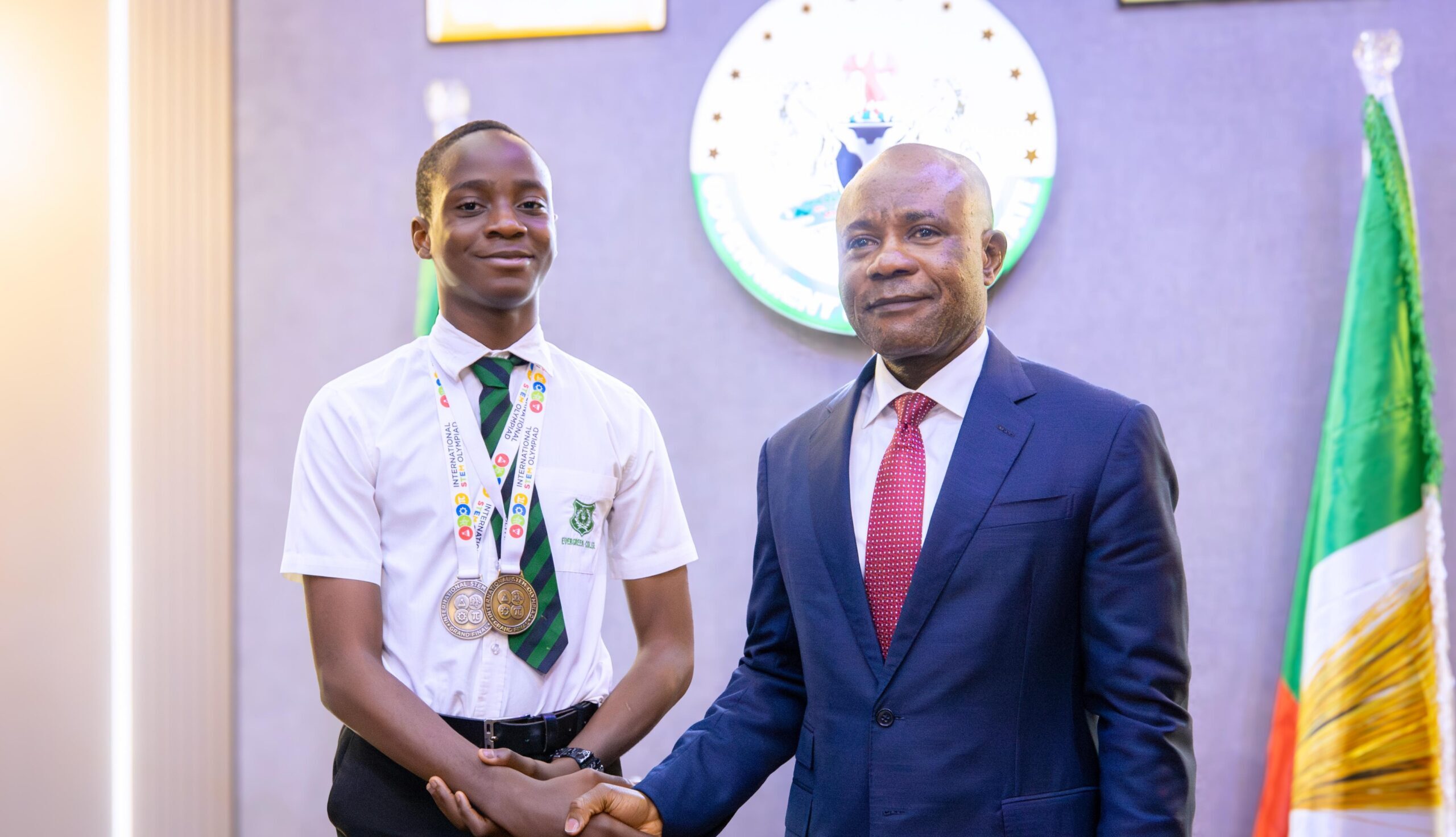 Enugu Governor Celebrates Young STEM Olympiad Champion and Rewards School