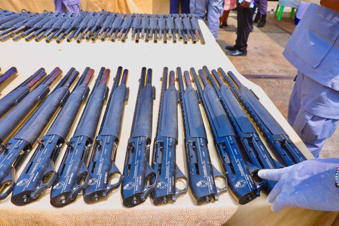 Nigeria destroys over 2,800 illegal weapons to fight crime
