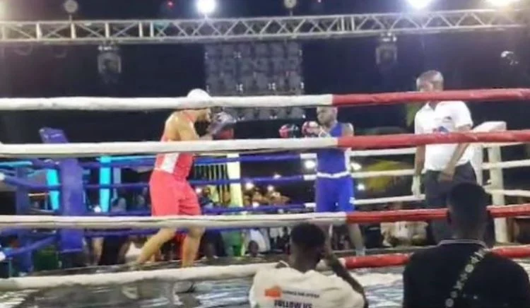 Portable disqualified in boxing rematch against Okocha after leaving the ring