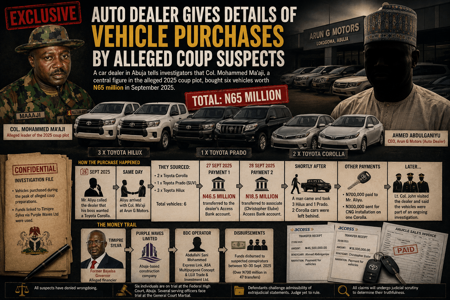 Details Emerge on Vehicle Purchases by Coup Suspect