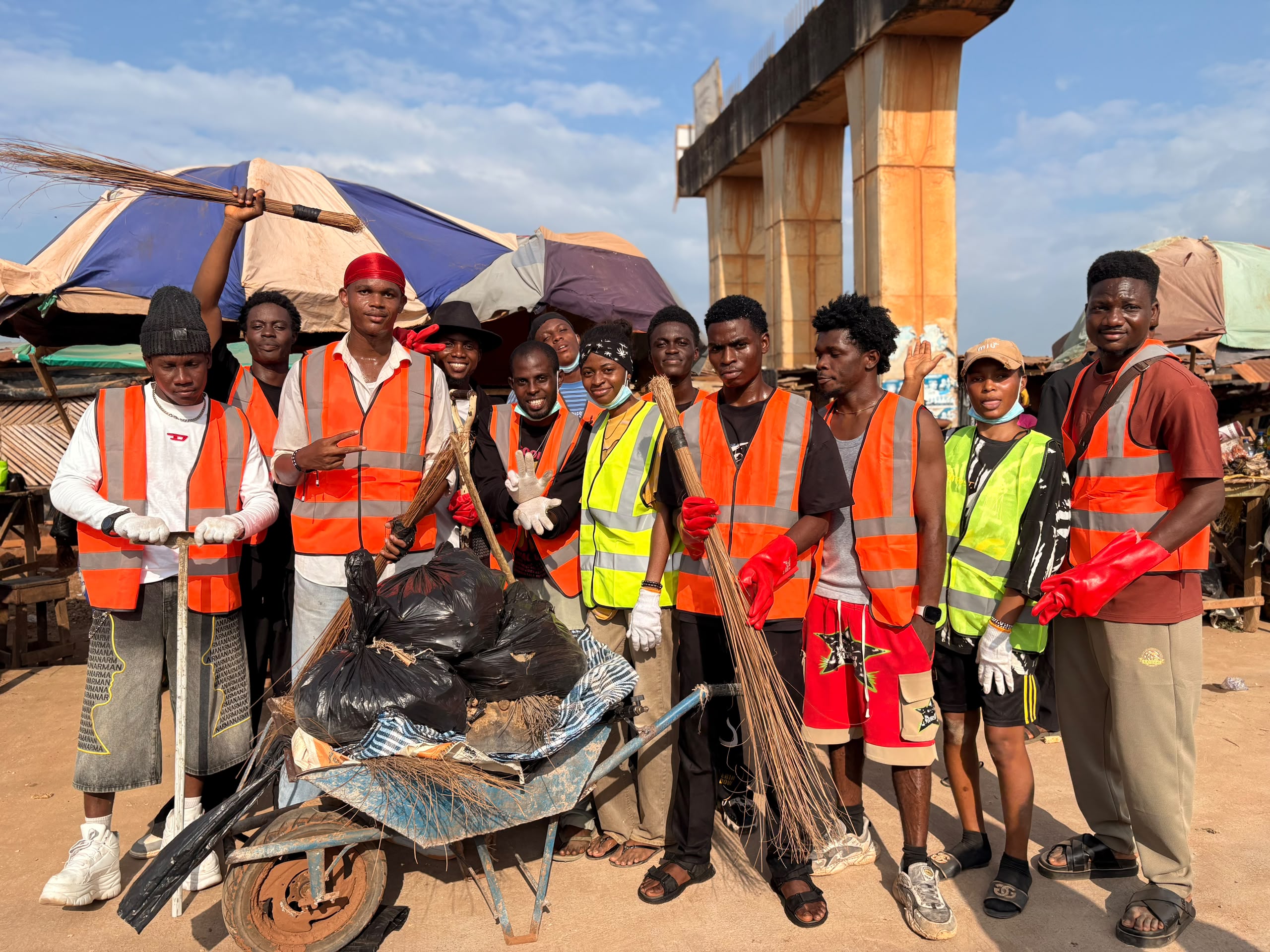 Children honour late Ogun politician with cleanup event at Lusada Market