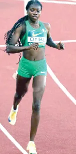 Success Oyibu aims for gold after reaching 200m final in Oregon