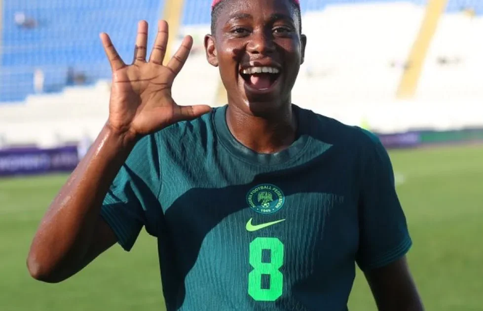 Oshoala calls on fans to support Super Falcons ahead of South Africa match