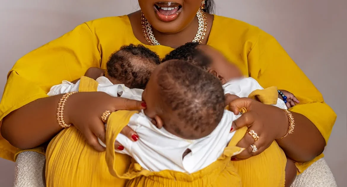 Actress Mo Bimpe Thanks God for Her Triplets Ahead of Big Celebration