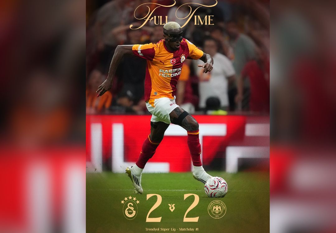 Osimhen scores twice, but Galatasaray draws with Çorum