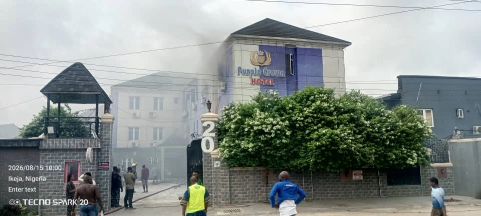 Fire Breaks Out at Lagos Hotel