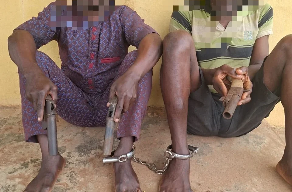 Police nab two robbery suspects, seize three guns in Ogun