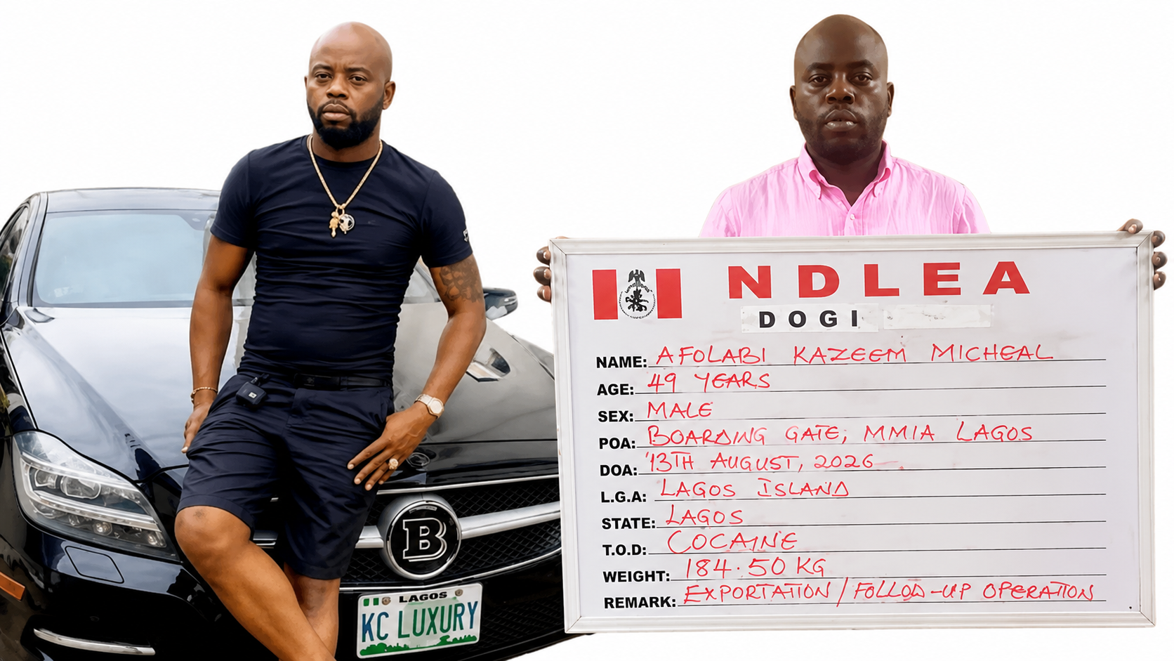 KC Luxury wants court to cancel 30-day detention order, NDLEA defends suspect's custody