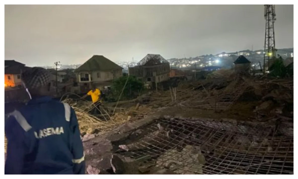 One dead, two saved as Lagos building falls during demolition