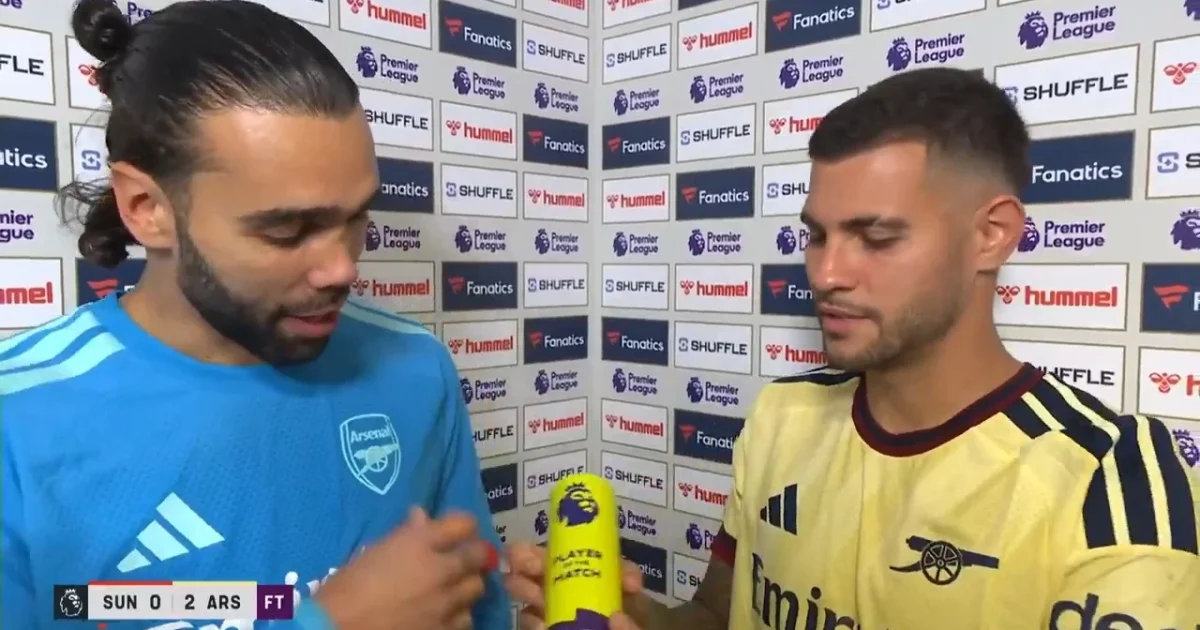 VIDEO: Guimaraes celebrates first goal for Arsenal in 2-0 win over Sunderland