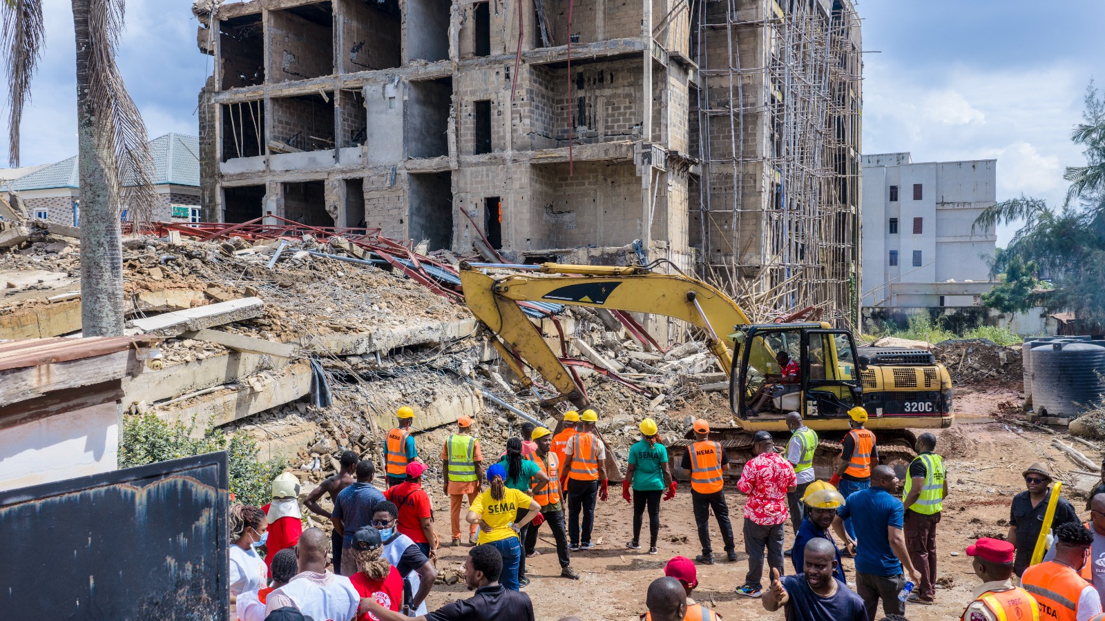 One dead, more trapped as hotel building falls in Enugu
