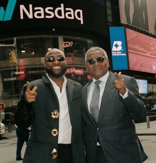 Davido and Dangote's Meeting Lights Up Times Square