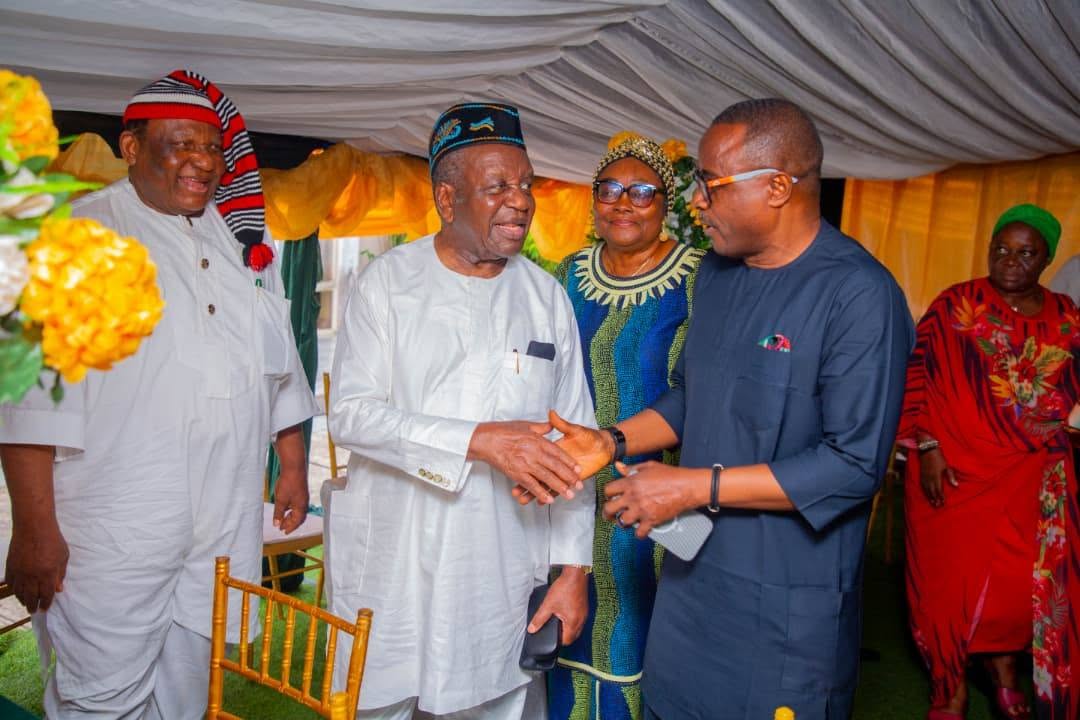 LP Governorship Candidate Michael Bush Visits Ex-Governor Attah at Burial