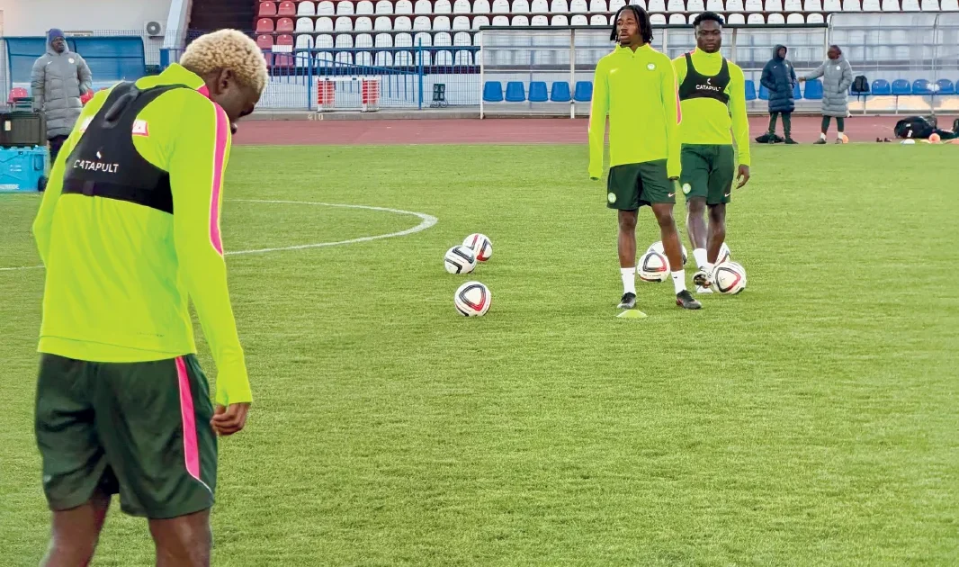 Eagles gear up for friendly against Russia as 17 players train