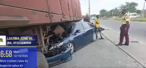 One Person Hurt in Lagos Car and Trailer Crash