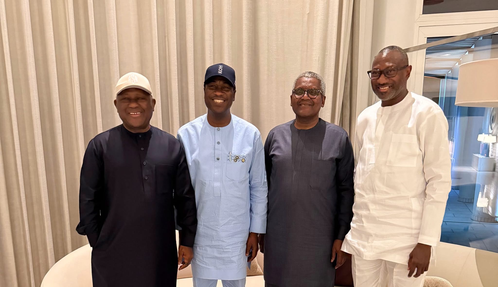 Otedola hosts Dangote and BUA's Rabiu for Hamzat's dinner
