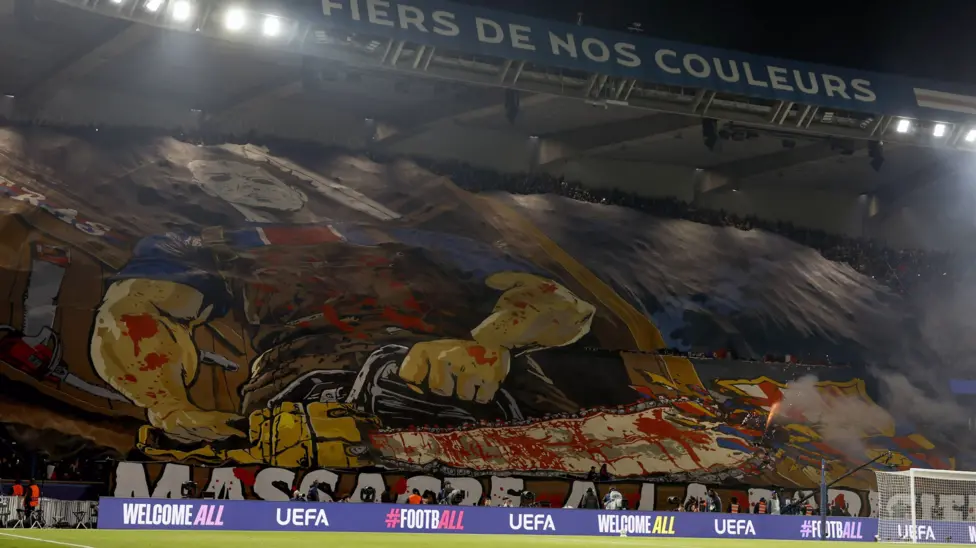 Barcelona complains to UEFA about PSG's shocking banner