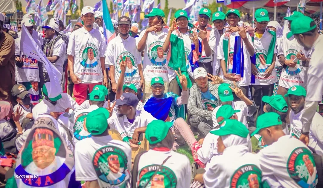 Huge Crowd Turns Up for Tinubu's Rally in Kaduna