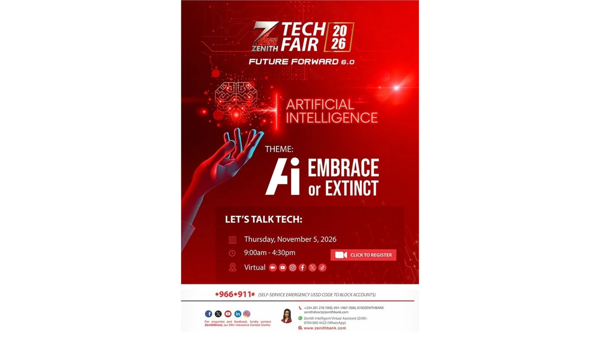 Zenith Bank's Tech Fair 2026 Focuses on Artificial Intelligence
