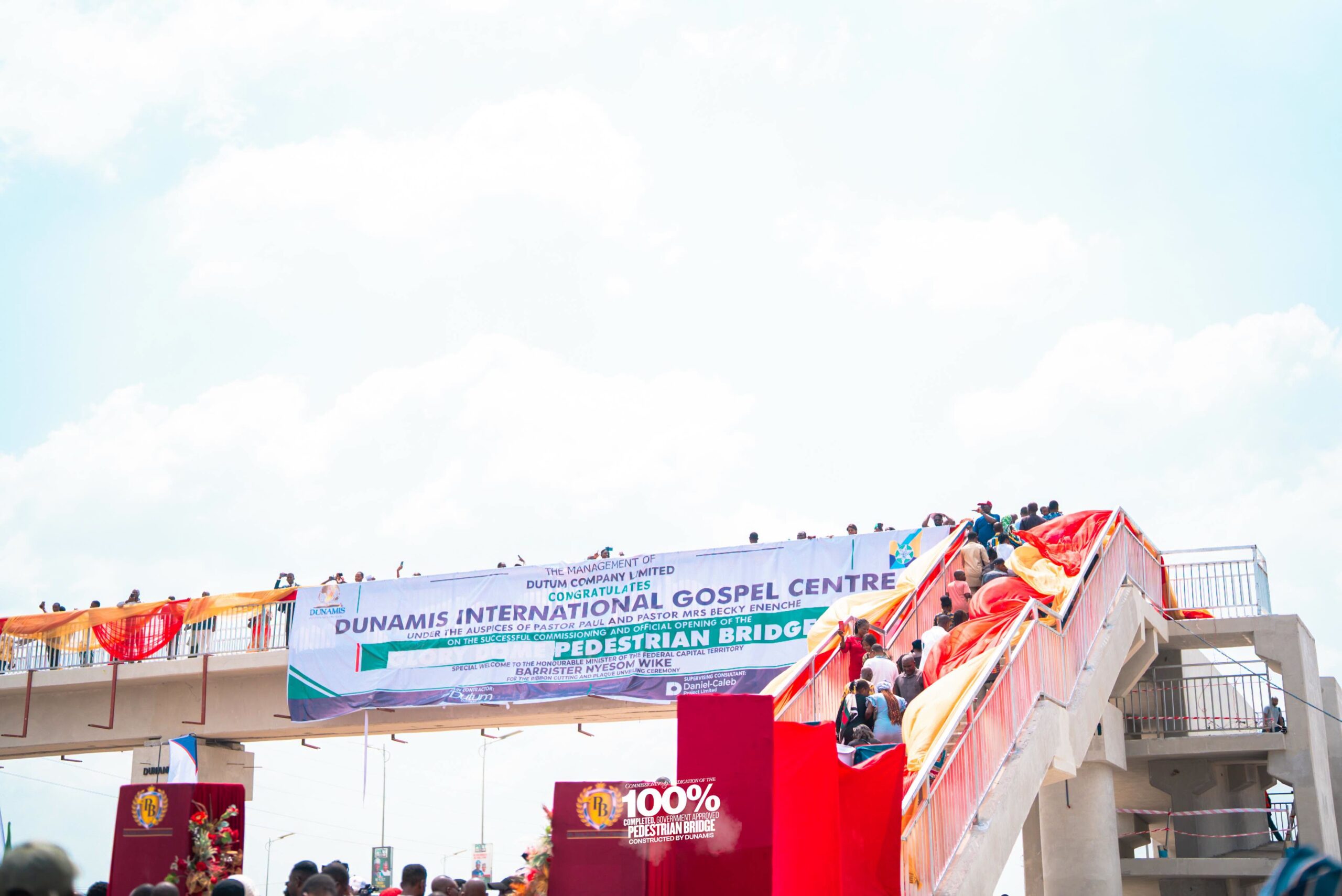 Wike praises Dunamis Church for building bridge for pedestrians in Abuja